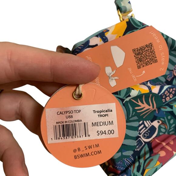 NWT! B.SWIM Tropicalia 2-Piece Bikini Womens Size M - Picture 11 of 16
